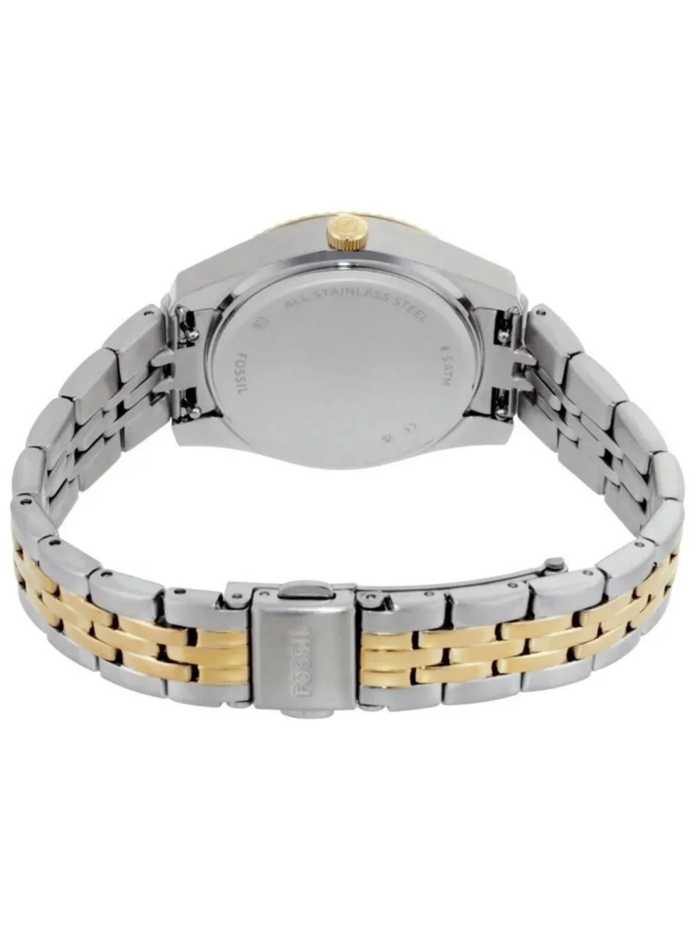 NWT Fossil Scarlette Quartz Crystal Blue Dial Ladies Watch